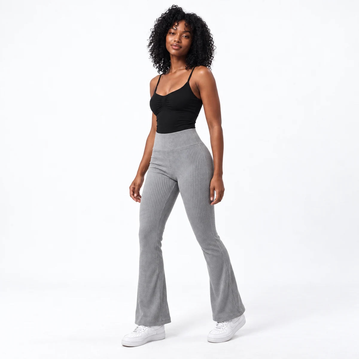 Black + Heather Grey | three-quarter