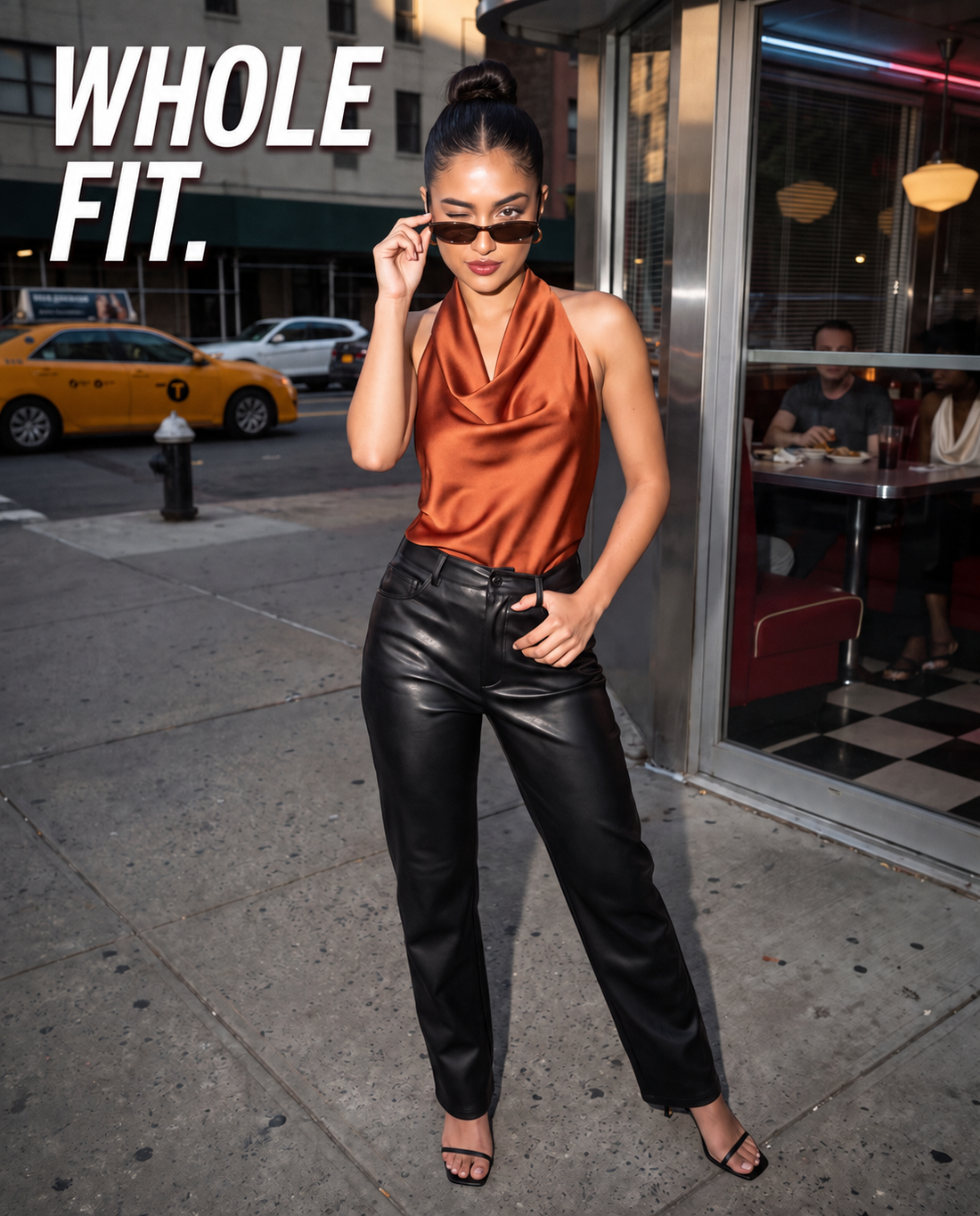 The After Hours Fit — Isla + Dakota — Rust + Black