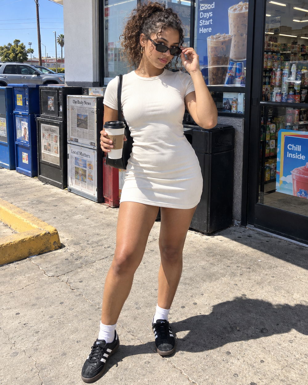 Thea Ribbed Mini Dress