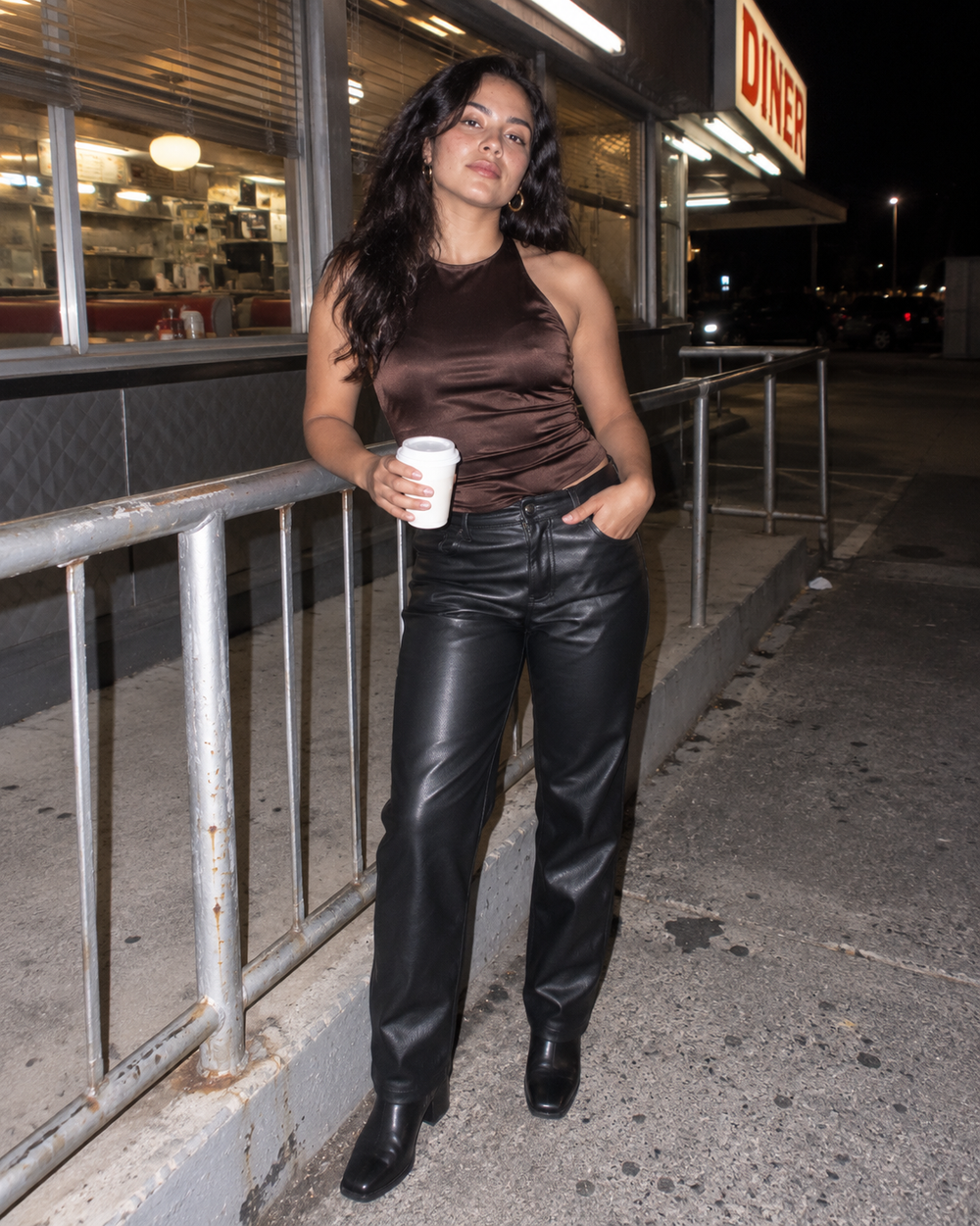 Celine Satin Halter Top