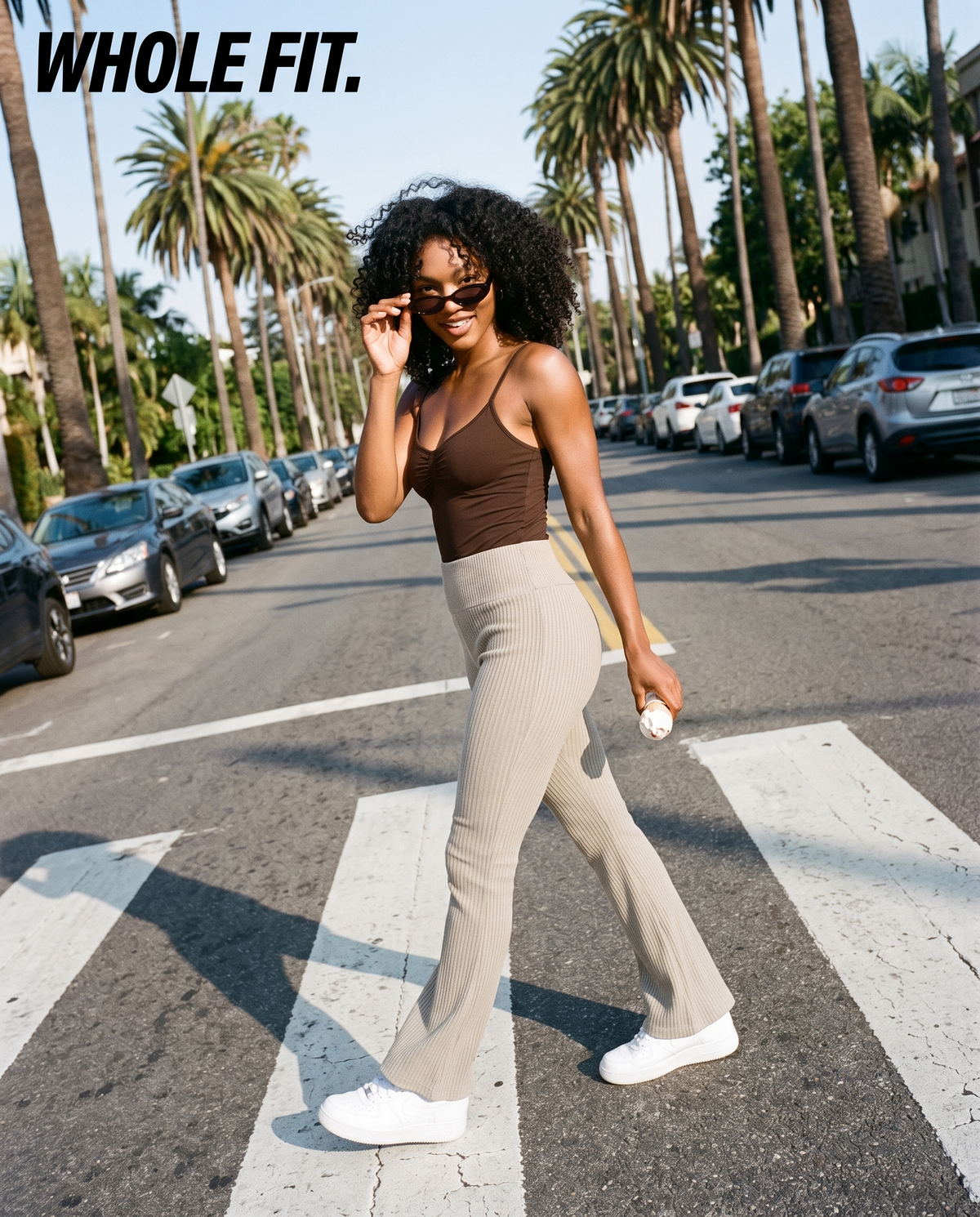 Everyday Fit complete outfit in a street scene