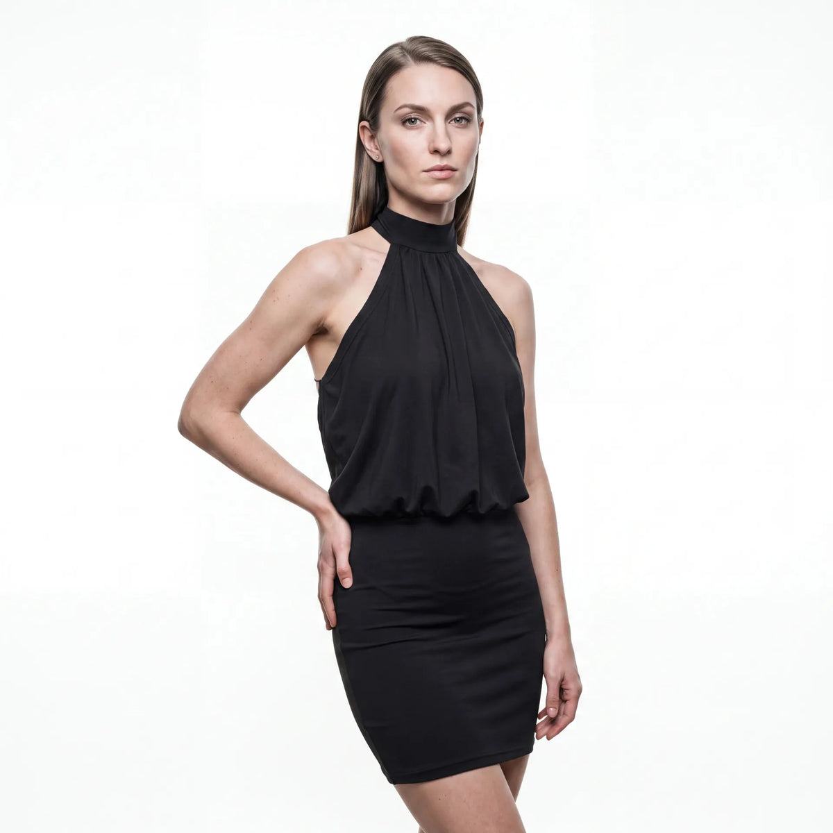 Noemi Cowl Back Mini Dress — Noemi Cowl Back Mini Dress