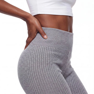 Sage Ribbed Flare Pants